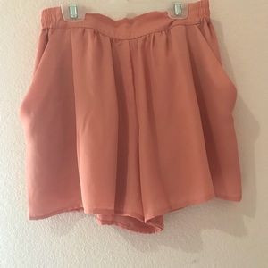 Orange flowy shorts